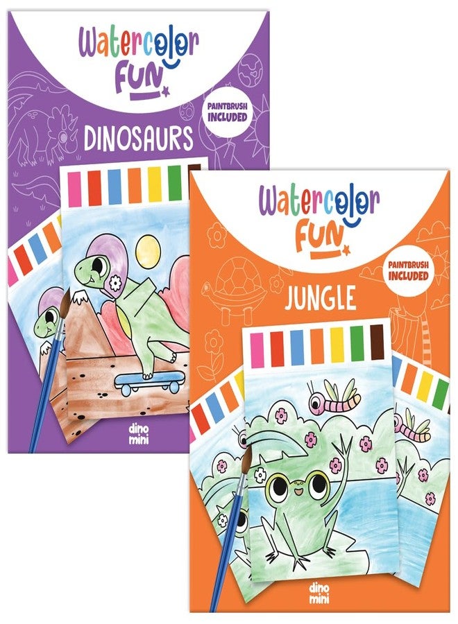 DINO MINI Watercolor Fun Value Pack - 2 Paint with Water Kits for Toddlers - Water Painting for Toddlers - Travel Activities for Kids Ages 4-8 - Screen Free Birthday Gifts (Dinosaurs - Jungle) - Image 1